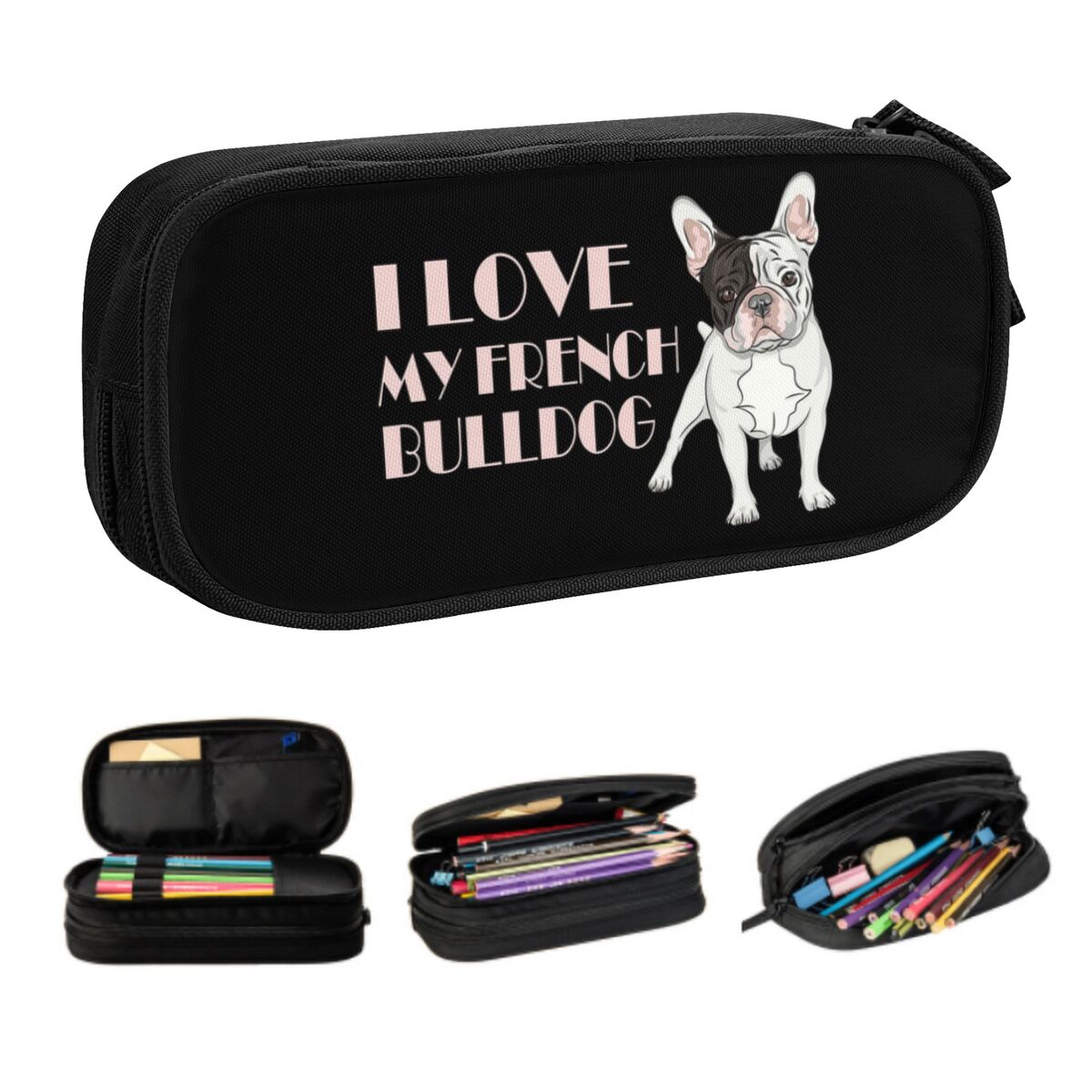 Pet X Supplies & Tack - Aangepaste Franse Bulldog schattig etui meisjes