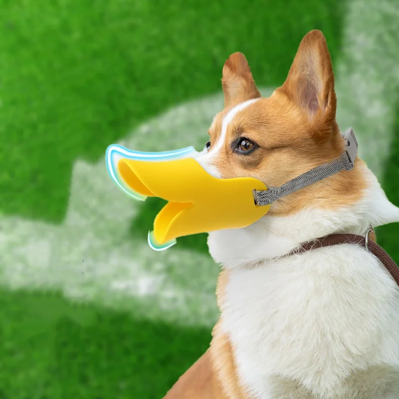 Dog Muzzle Silicone - Zachte verstelbare siliconen kleine hondenmuilkorf anti-bijt
