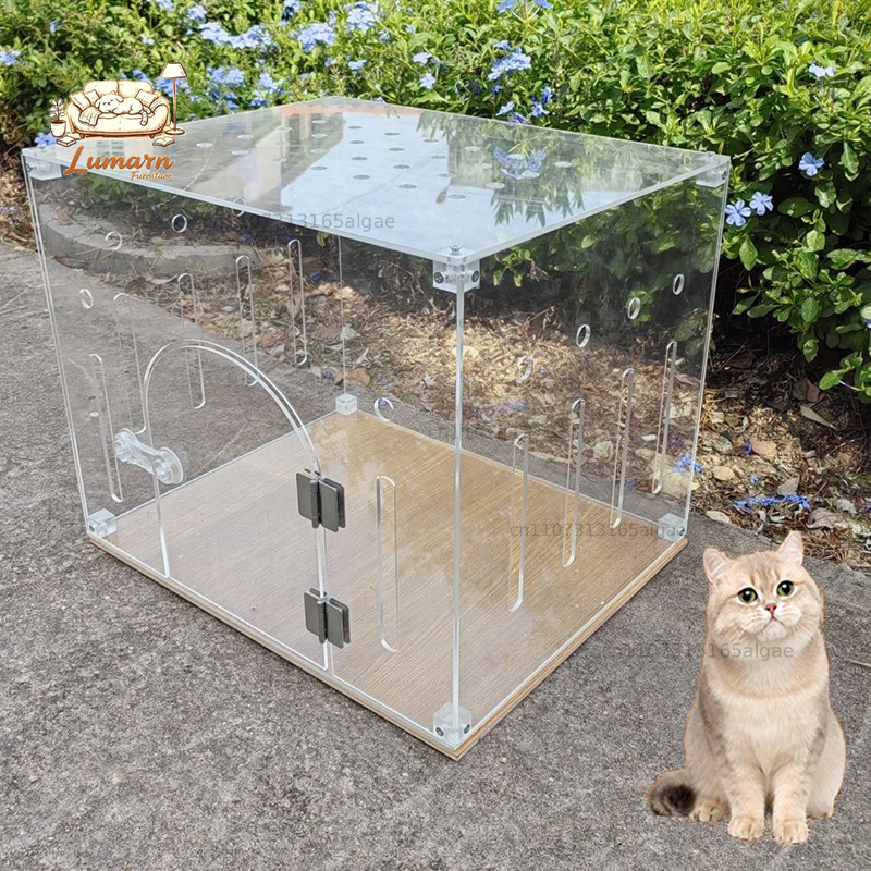 Pet Supplies In Store - Transparante Acryl Kattenkooi Binnen Draagbaar Binnenhuis