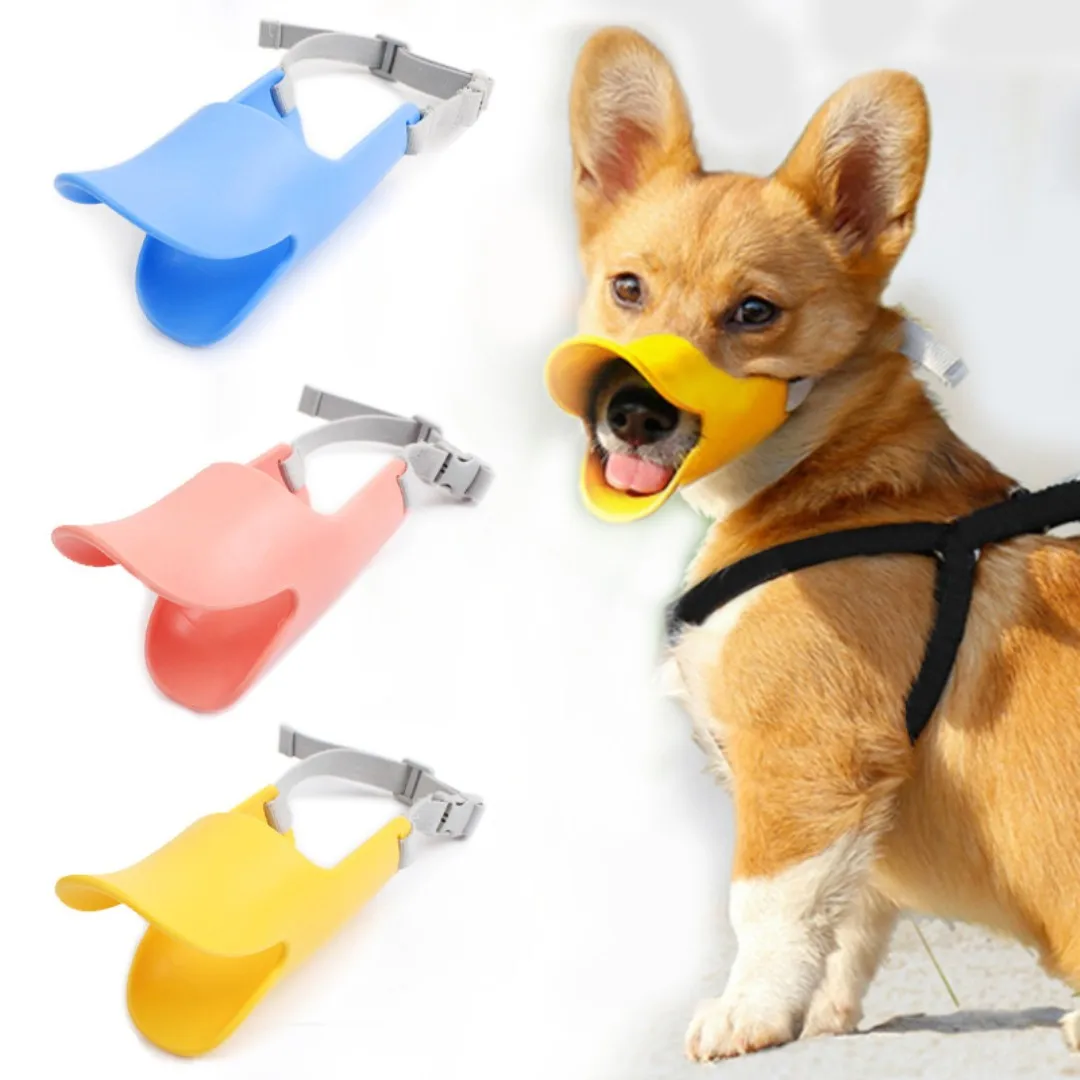 Dog Muzzle Silicone - Hond Siliconen Eendensnuit Voor Huisdier Anti-Bijt