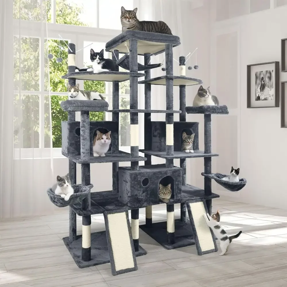 Cat Scratching Post - 80-inch hoge kattentoren voor grote katten:
