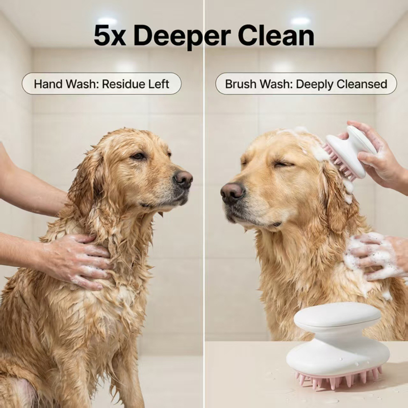 Pet Supplies In Store - Huisdier Reinigingsmassageborstel Hond Baden Massager Siliconen