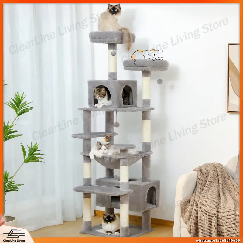 Cat Scratching Post - Grote kattenboomtoren voor binnenkatten met sisal