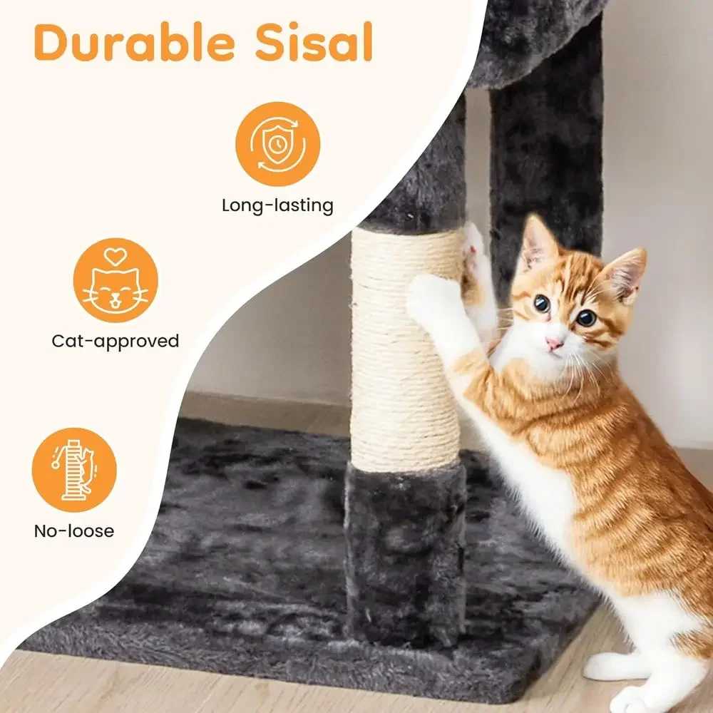 74 cm hoge kattenboom met krab - Cat Scratching Post recensie en prijs