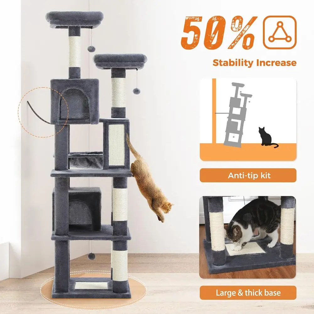 70 cm hoge kattenboom met 2 ap - Cat Scratching Post recensie en prijs