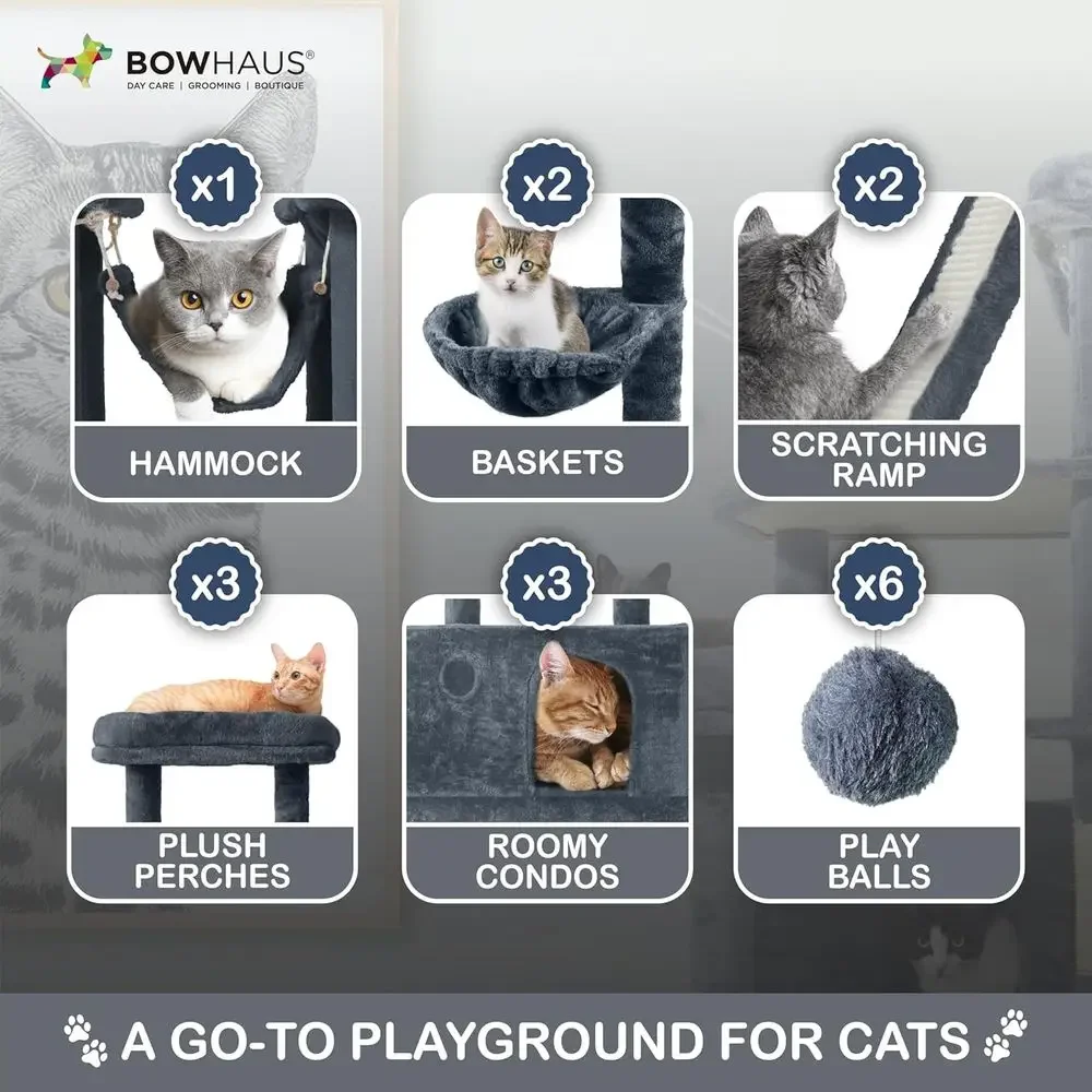 80-inch hoge kattentoren voor  - Cat Scratching Post recensie en prijs