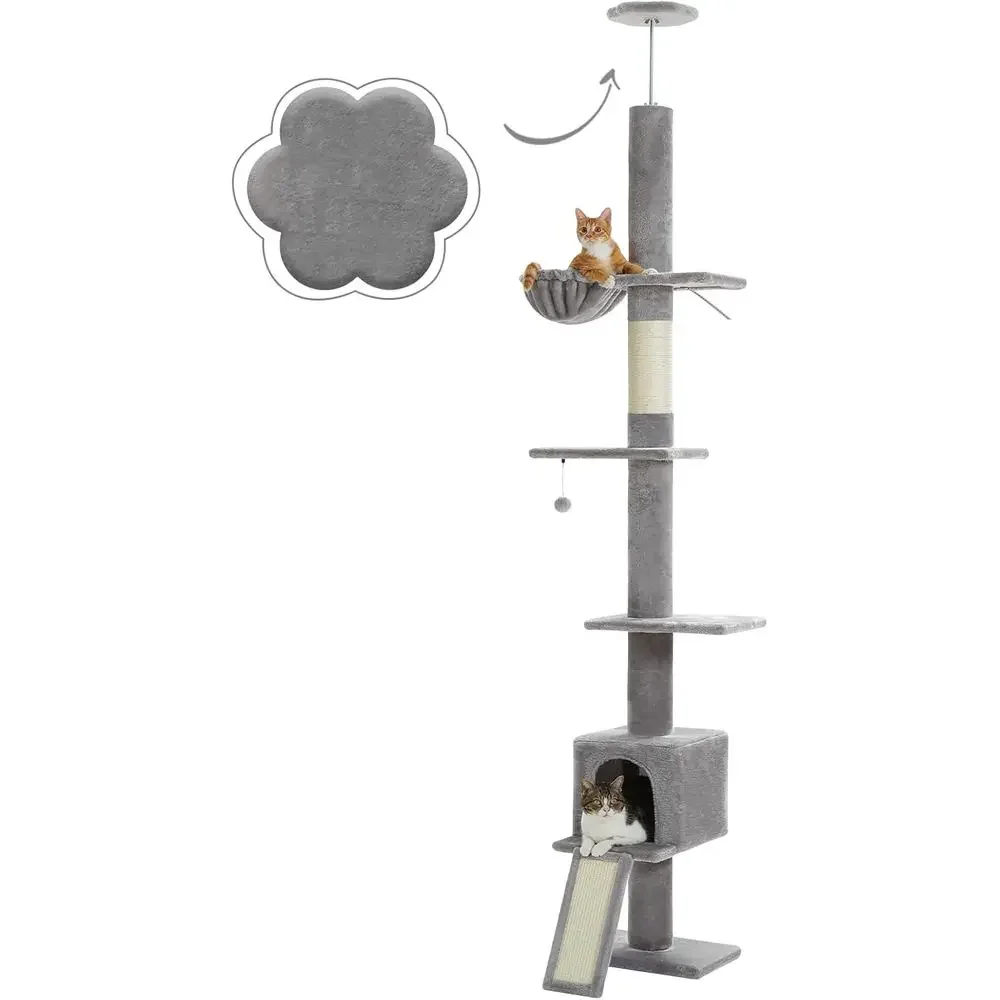 Verstelbare kattenboom met 5 n - Cat Scratching Post recensie en prijs