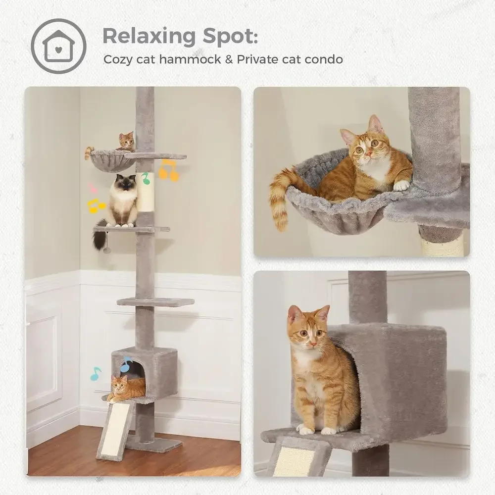 Verstelbare kattenboom met 5 n - Cat Scratching Post recensie en prijs