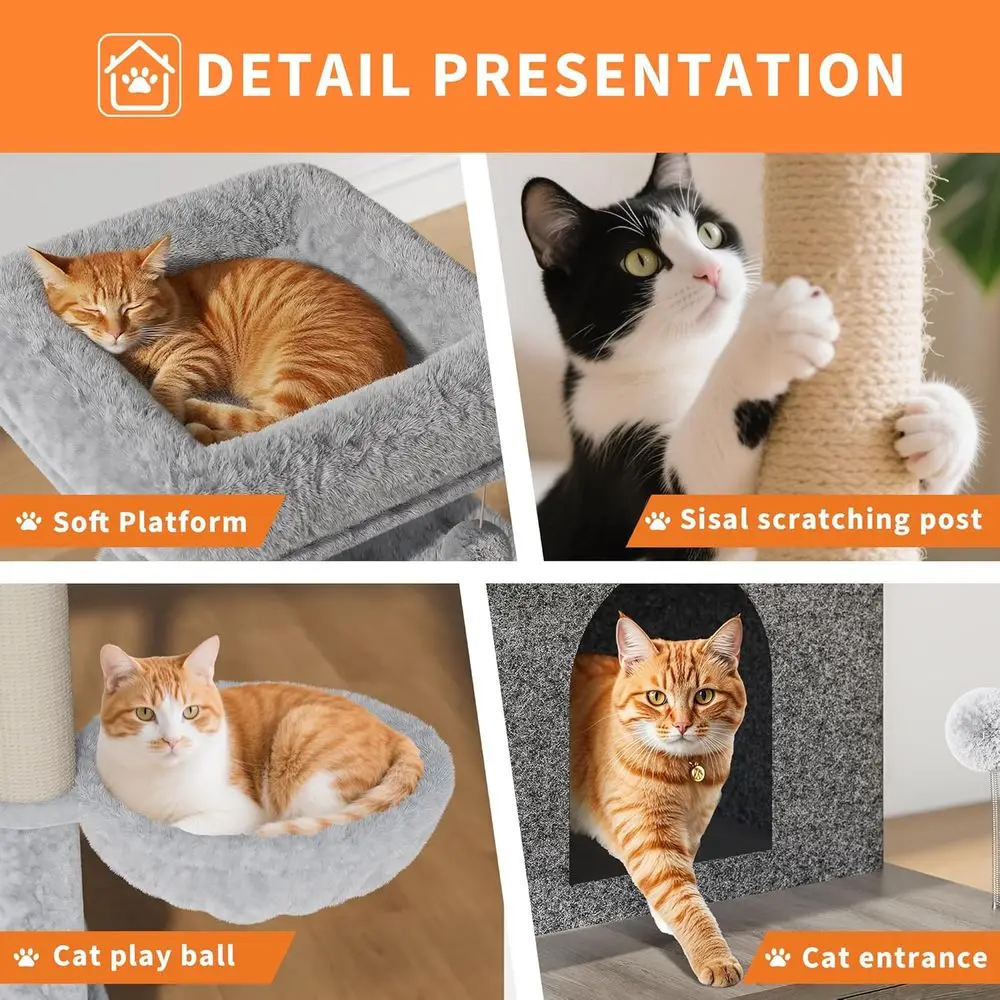 Grote multi-level katten speel - Cat Scratching Post recensie en prijs