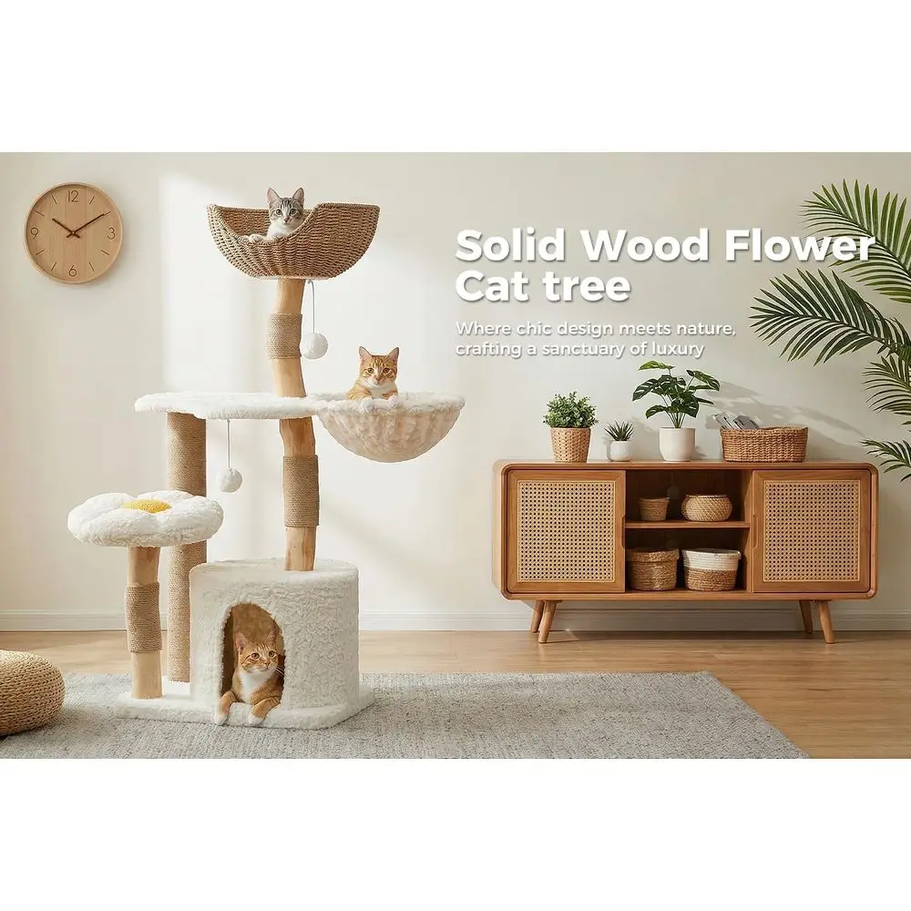 48,5 cm hoge massief houten ka - Cat Scratching Post recensie en prijs