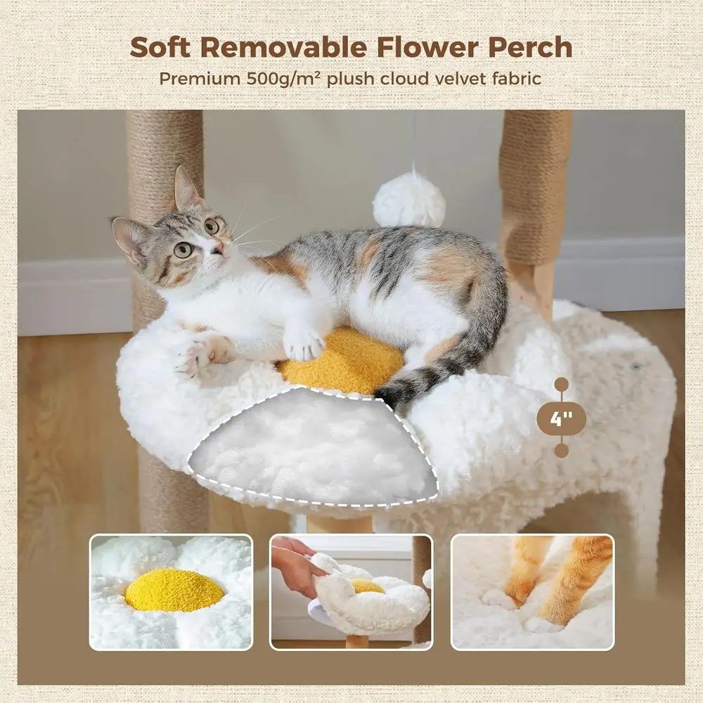 48,5 cm hoge massief houten ka - Cat Scratching Post recensie en prijs