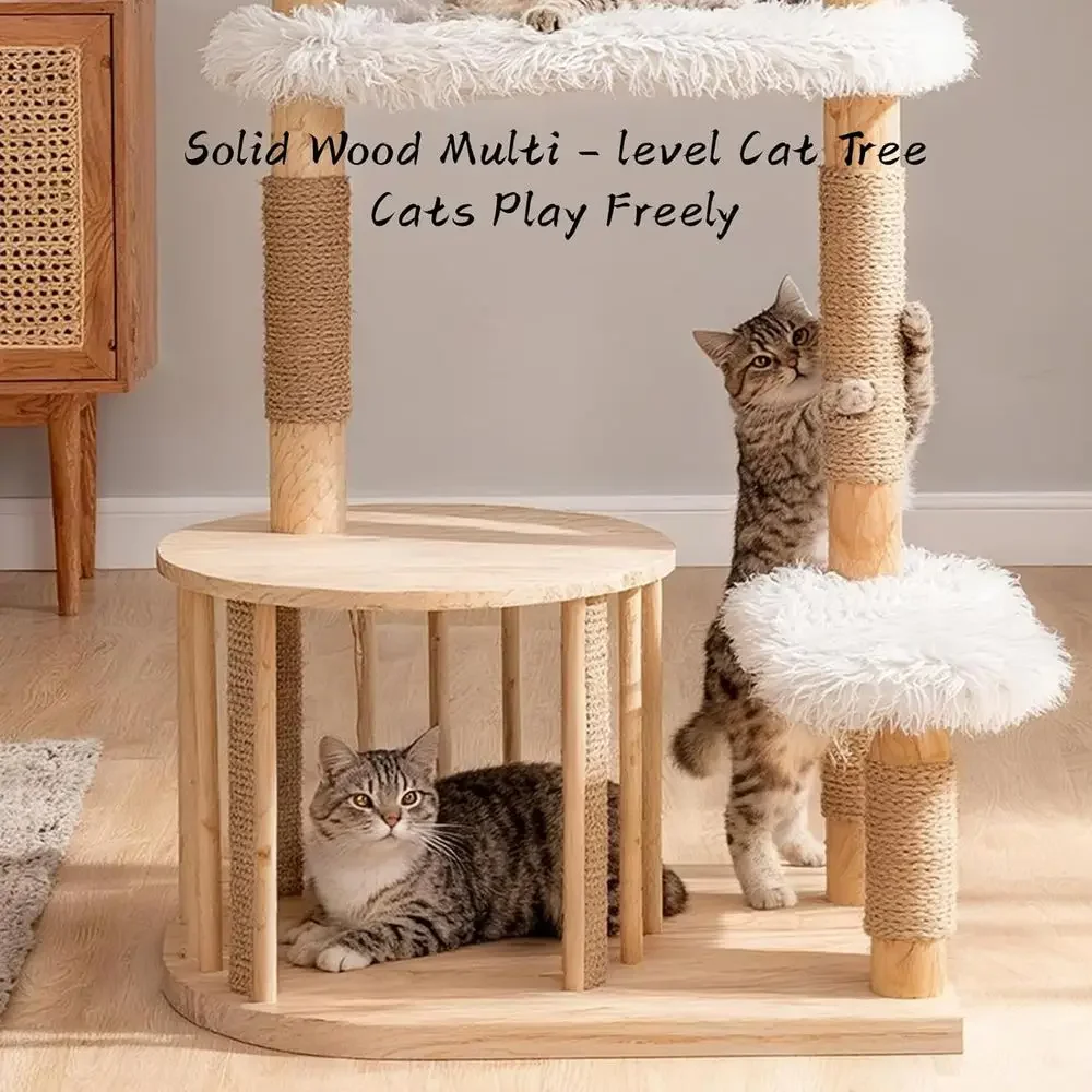 Natuurlijke houten kattentoren - Cat Scratching Post recensie en prijs